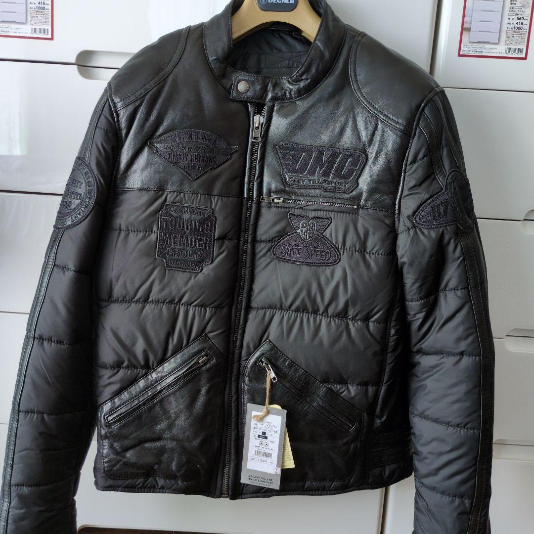 DEGNER ブラック シングルライダースジャケット