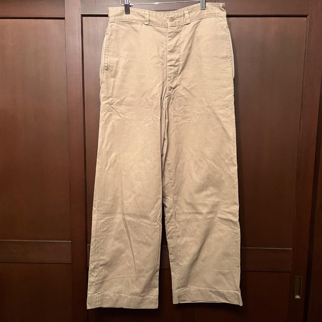 USMC 50s ボタンフライ チノパン US ARWY 45カーキ USA製