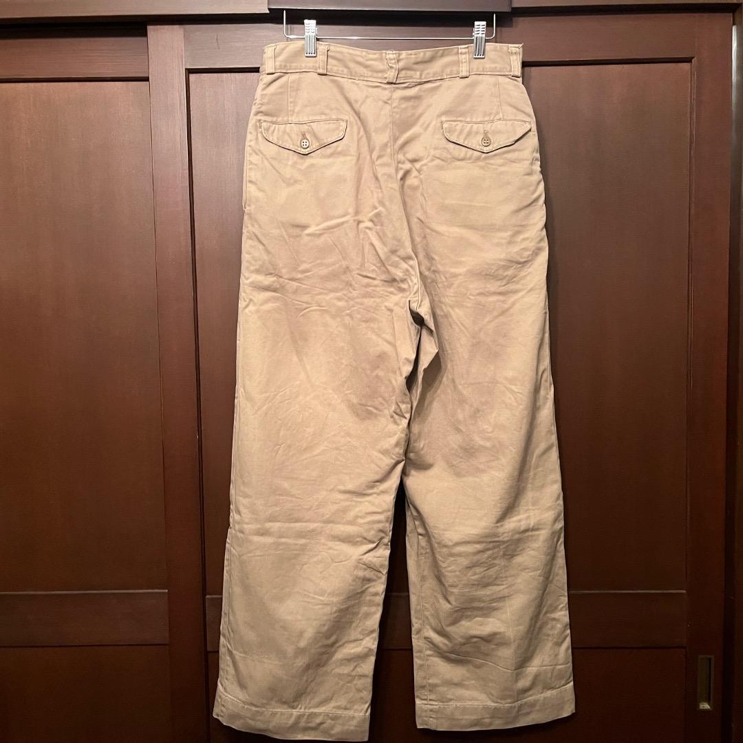 USMC 50s ボタンフライ チノパン US ARWY 45カーキ USA製