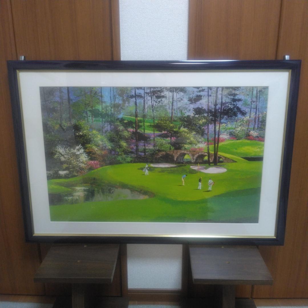 マーク・キング　オーガスタ11番ホール　中古　大判額装アートポスター