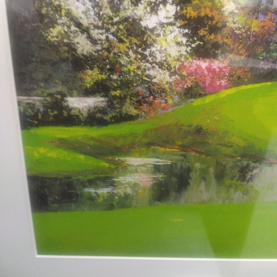 マーク・キング　オーガスタ11番ホール　中古　大判額装アートポスター