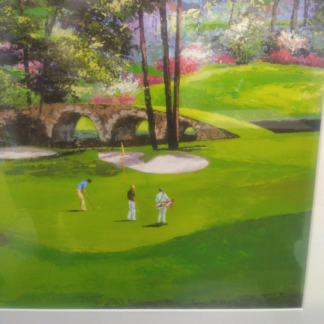 マーク・キング　オーガスタ11番ホール　中古　大判額装アートポスター