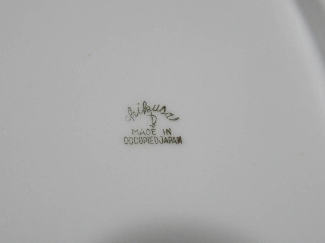 1947年頃 日本製輸出品◆磁器製 瀬戸ノベルティ CHIKUSA『白鳥と薔薇』