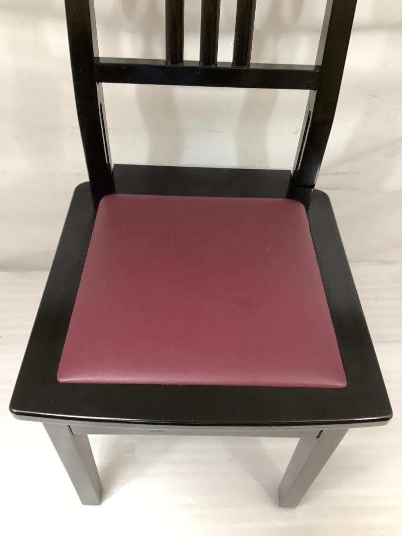 ※78537※YAMAHA背もたれ付きピアノ椅子（黒）