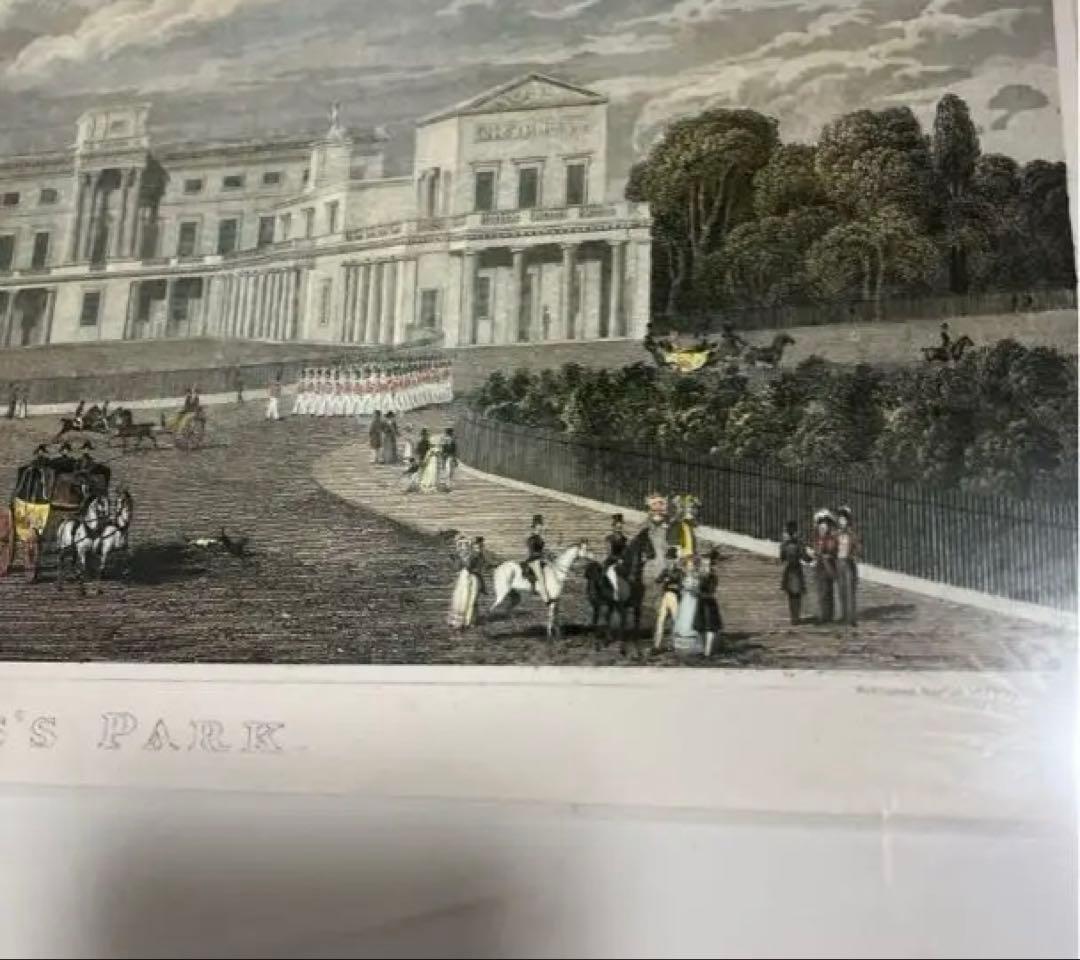 アンティーク版画 リトグラフNEW PALACE ST JAMES PARK