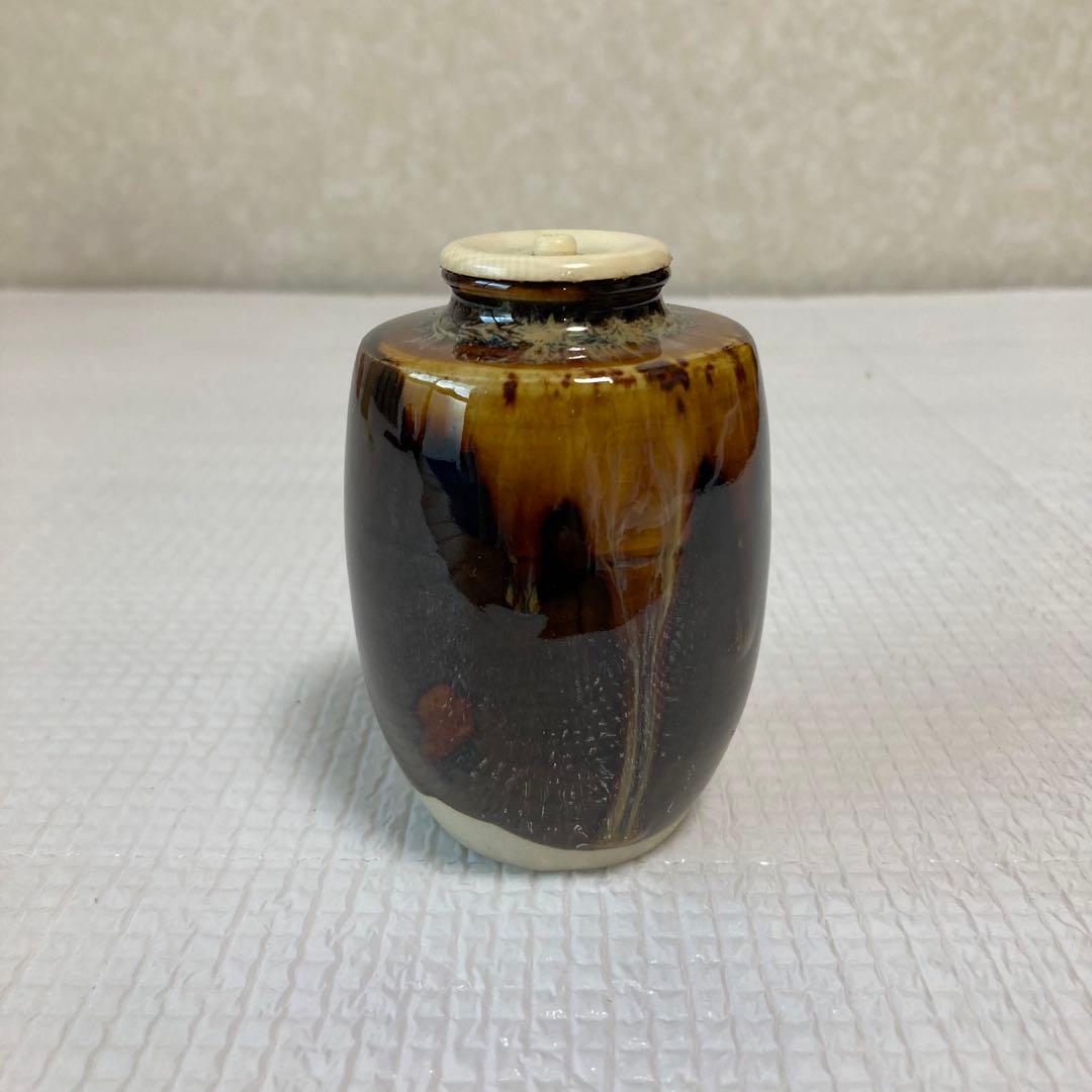 肩衝 茶入れ 仕覆付 大和錦 木箱入 茶道具 茶器 茶道伝統工芸 桶谷定一