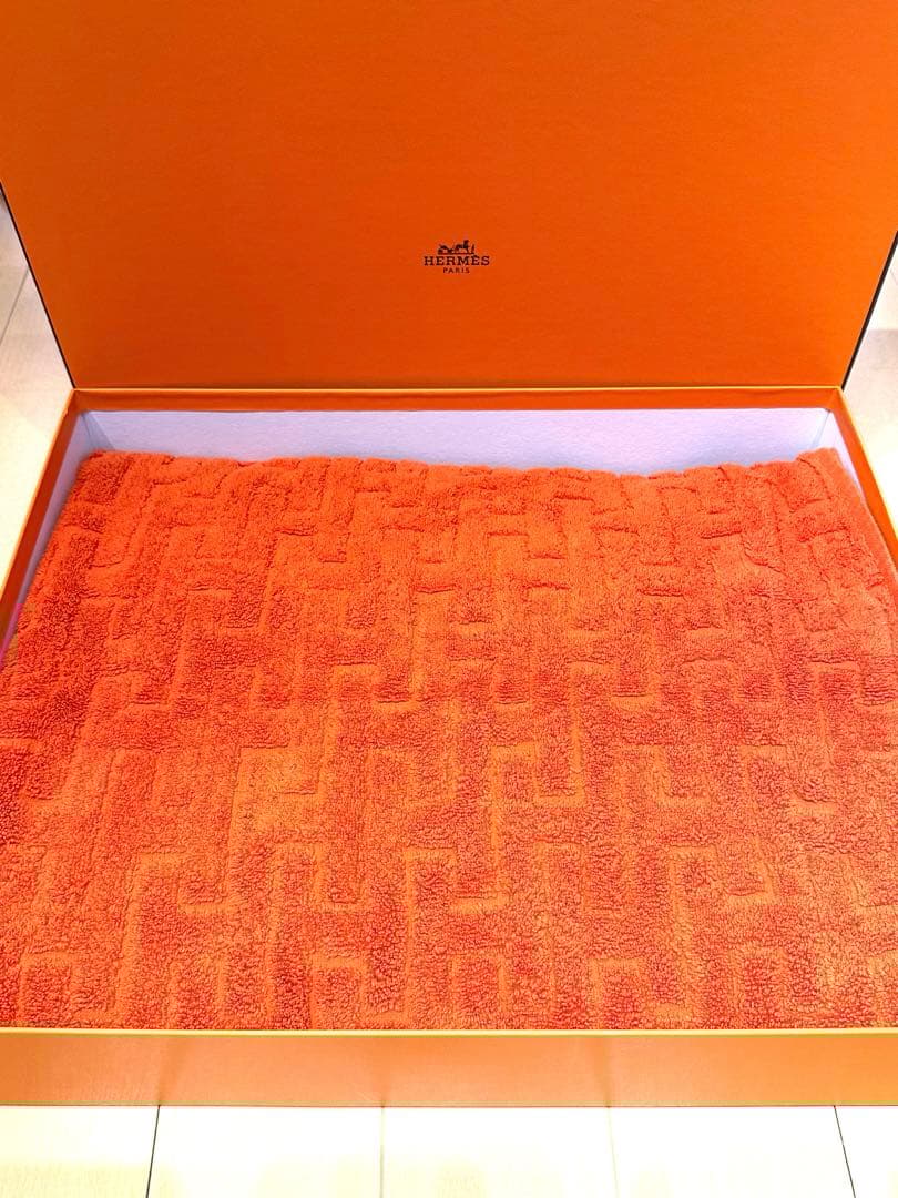 【大判】HERMES バスタオル　ブランケット　ビーチタオル
