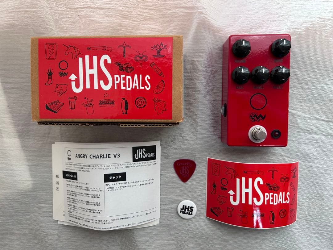 JHS Pedals Angry Charlie V3 レッド