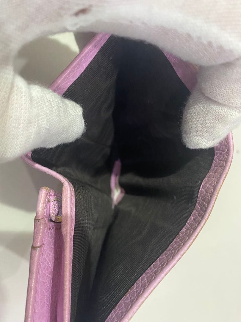 【希少】GUCCI グッチ ボスコ 二つ折り財布 マーモント ピンク 犬 GG