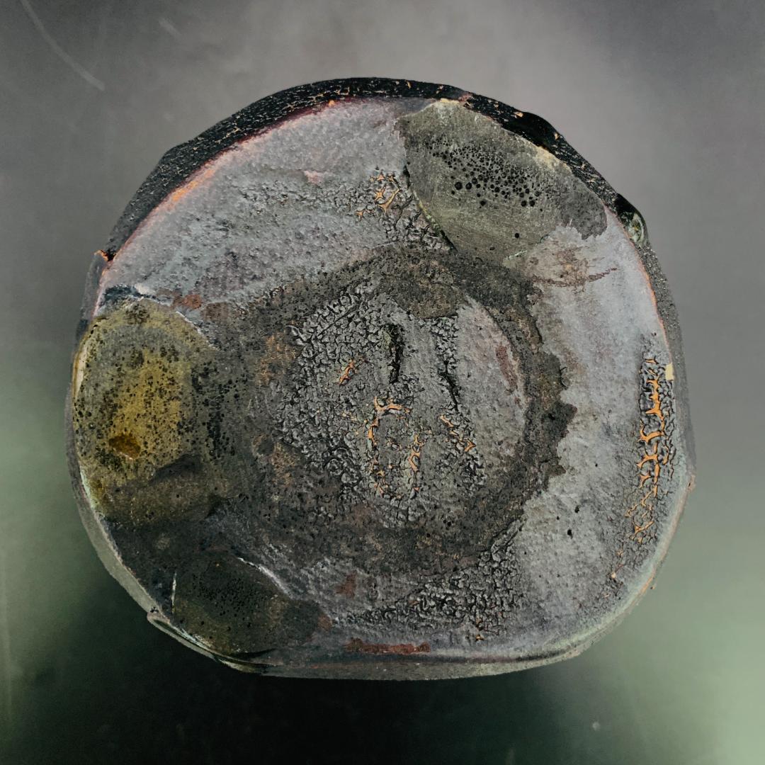 美品 加藤春鼎 作 瀬戸焼 花入 共箱 栞付