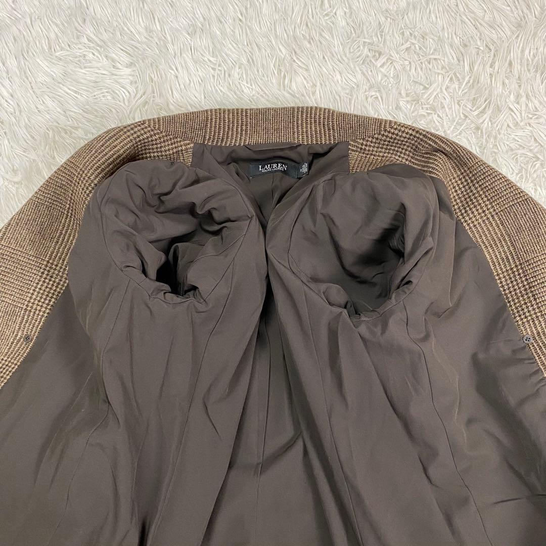 美品✨ローレンラルフローレン ロングチェスターコート ダブル グレンチェック M