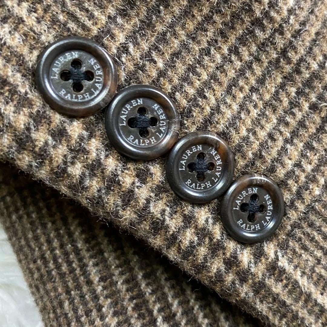 美品✨ローレンラルフローレン ロングチェスターコート ダブル グレンチェック M