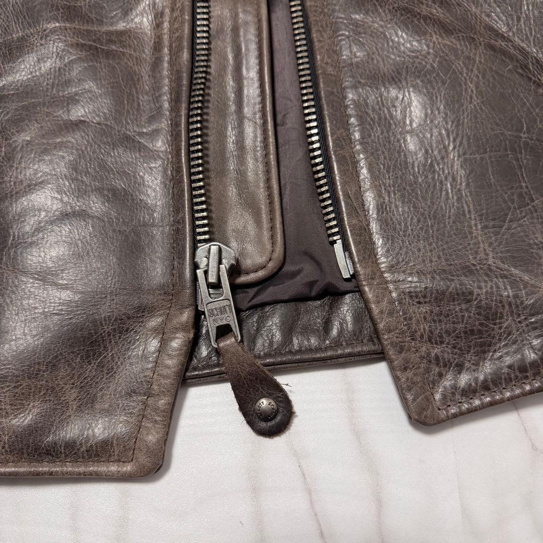 Schott カウハイド シングルレザーライダース ブラウン Mサイズ USA