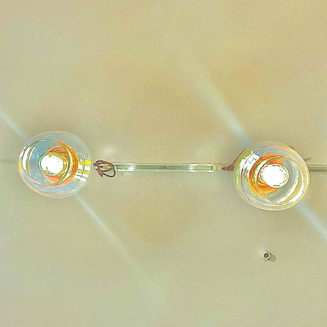 ペンダントランプ ペア ハリオ Hoya 昭和レトロ アップサイクル 照明器具