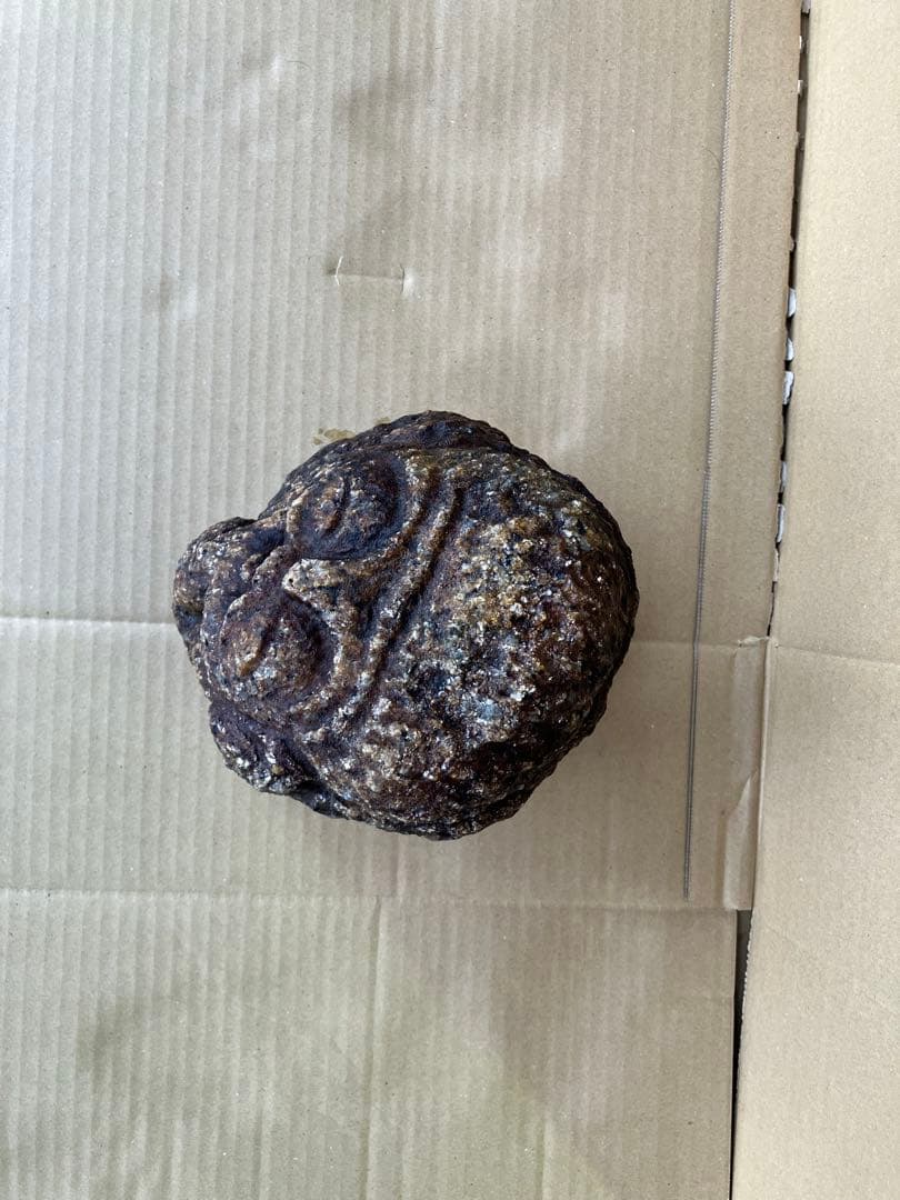 国産　御影石製　宝珠大黒天　石彫　置物