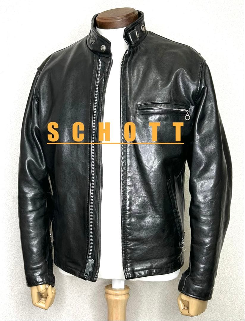 ⑤schottライナー付141【36】米国製◇革ジャンninjaハーレーgpz