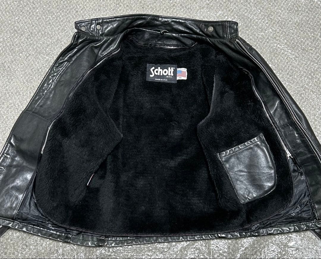 ⑤schottライナー付141【36】米国製◇革ジャンninjaハーレーgpz