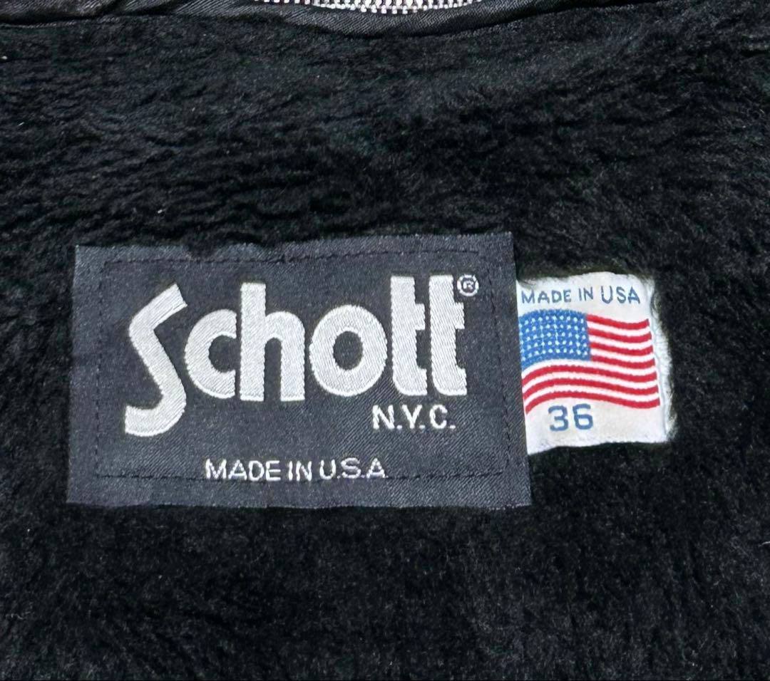 ⑤schottライナー付141【36】米国製◇革ジャンninjaハーレーgpz