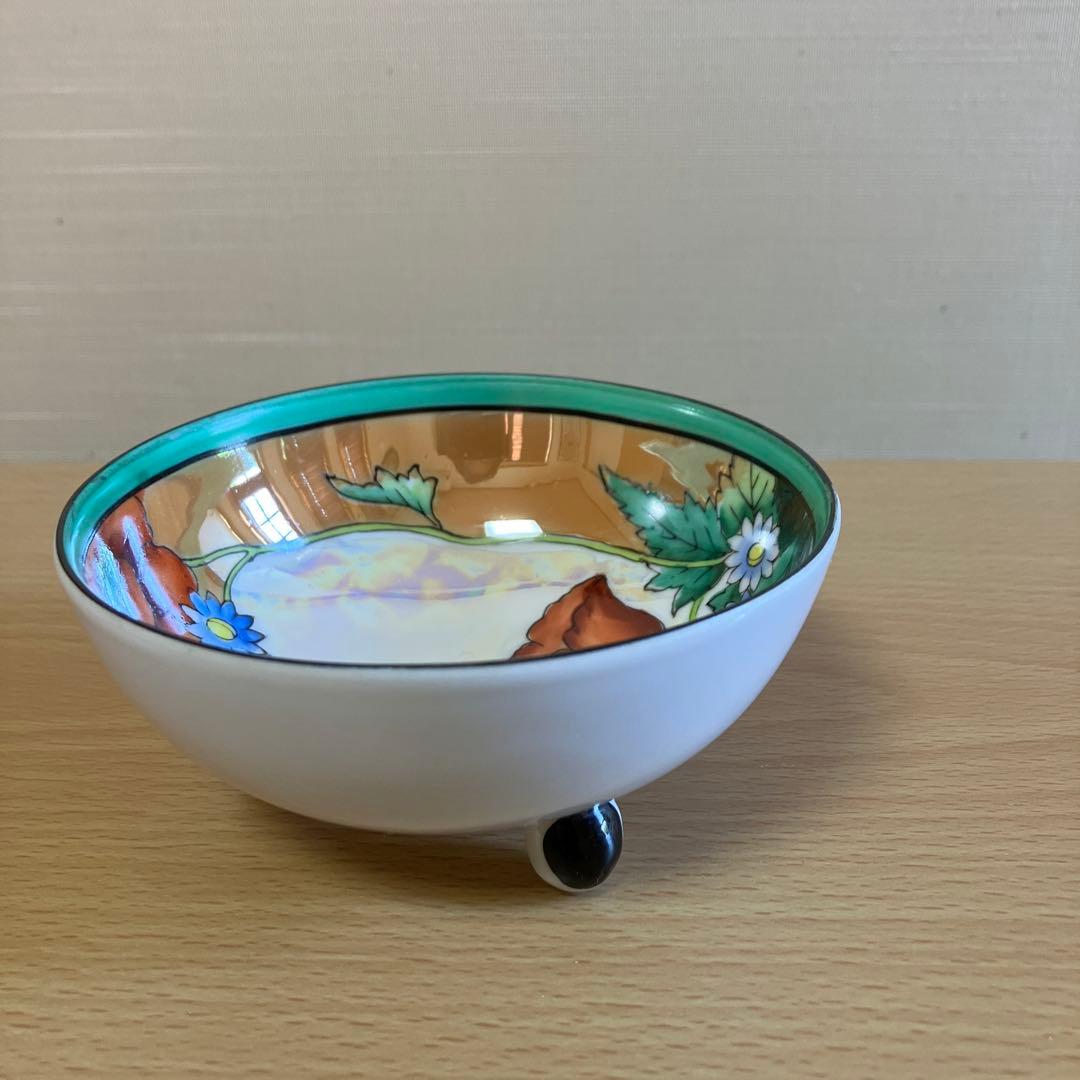 5. オールドノリタケ、Noritake-M印ボウル、ソーサー、スプーンのトリオ