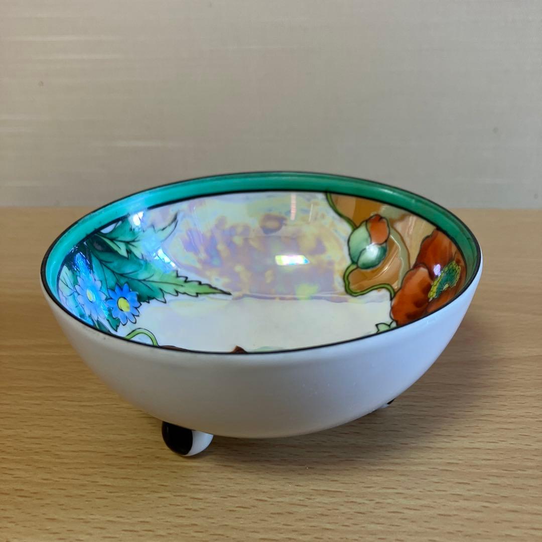 5. オールドノリタケ、Noritake-M印ボウル、ソーサー、スプーンのトリオ