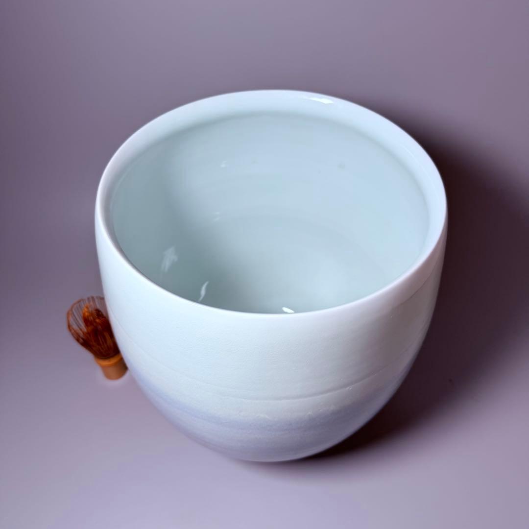 陶芸凌山　松尾重利　銘　「雲海」　花生　大作　上位作　共箱　日展作家　高さ27㎝