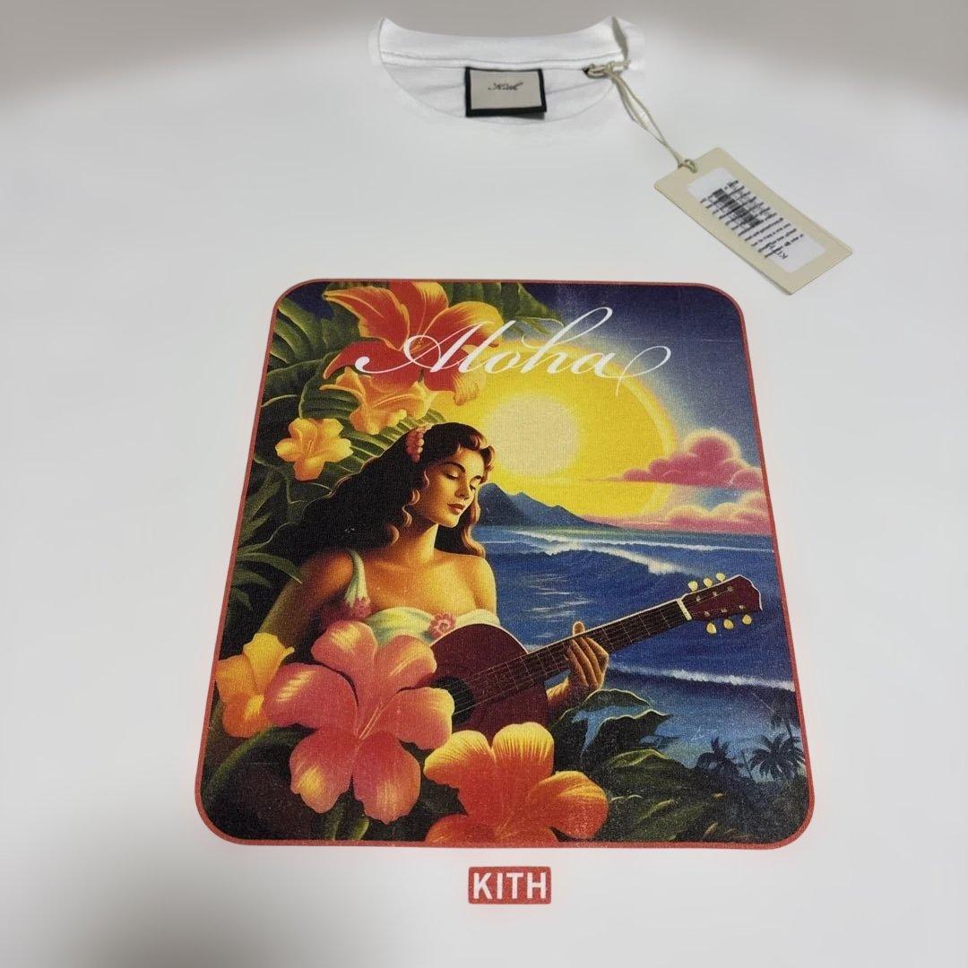 【新品】KITH HAWAII限定 Tシャツ アロハサンセット ホワイトSサイズ