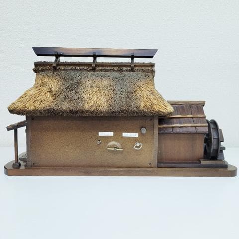 中田順也 作　郷愁のかやぶき古民家　からくりオルゴール　完動品！