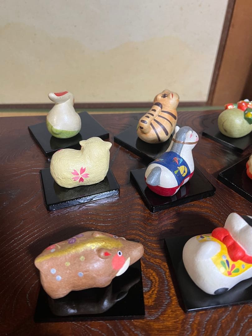 縁起物 12種類 紙装人形 干支 十二支置物セット