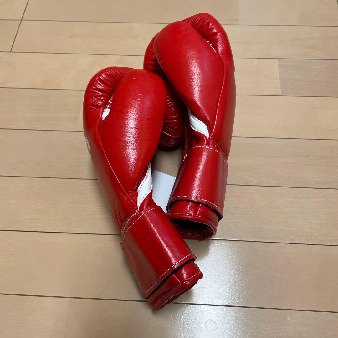 新品即日発送 ウイニング 8オンスグローブ レッド 牛皮革製 MS-200-B