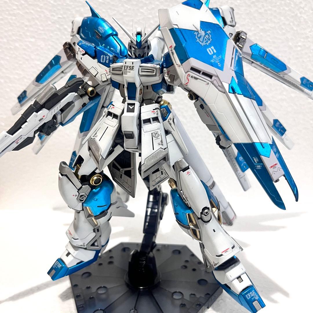 RG Hi-νガンダム ハイニューガンダム 塗装済 完成品 ハイパーメガバズーカ