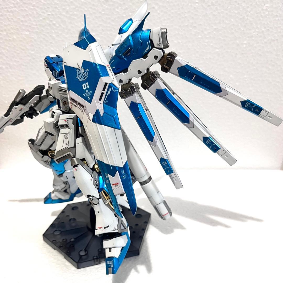 RG Hi-νガンダム ハイニューガンダム 塗装済 完成品 ハイパーメガバズーカ