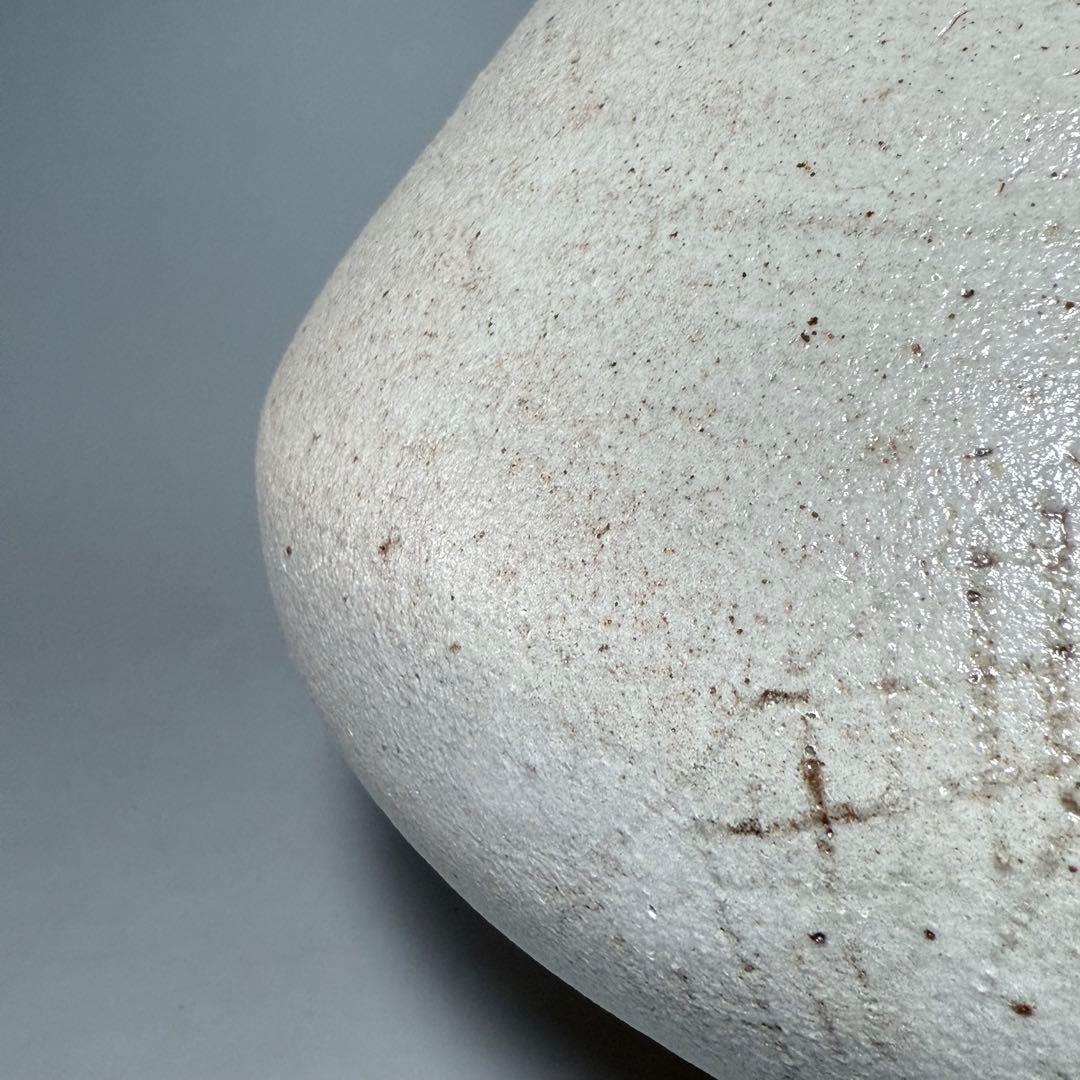 西岡小十　自作　絵唐津壺水指　共箱　共布　栞　家元旧蔵品　茶道具　芸術品