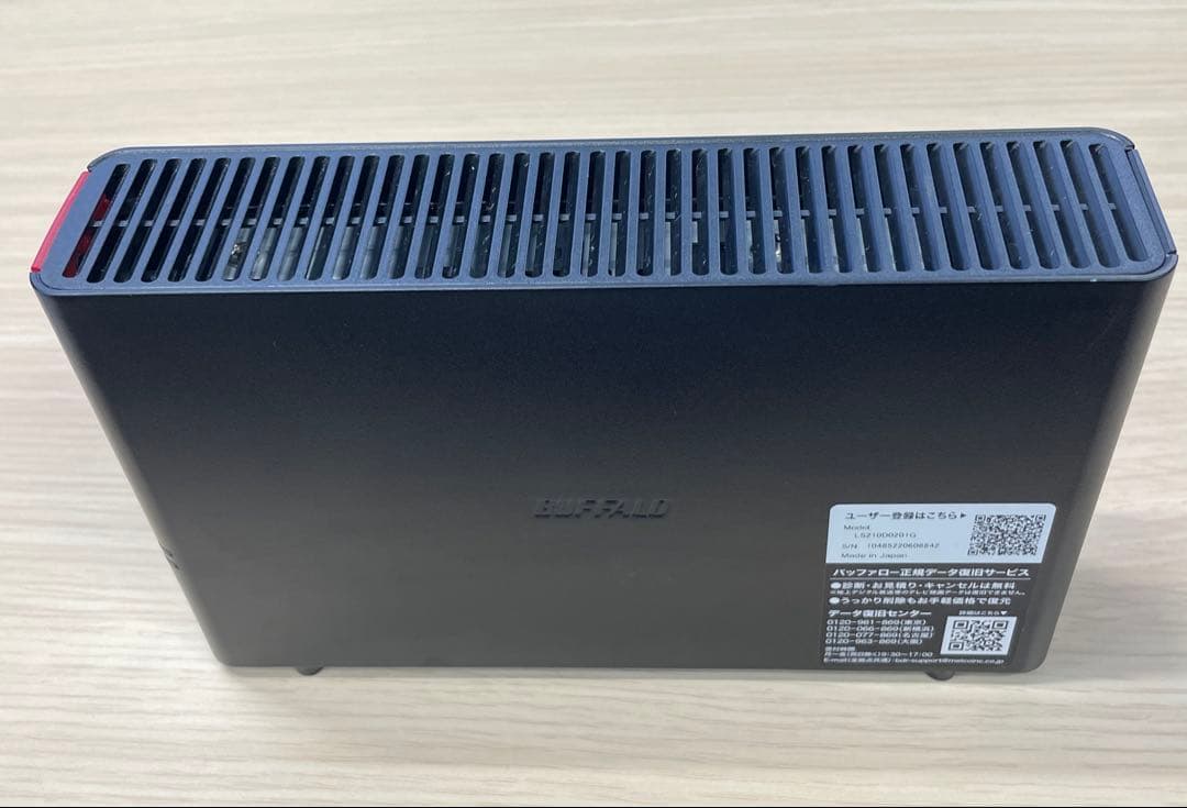外付けハードディスク・ドライブ BUFFALO LS210D0201G NAS 2T