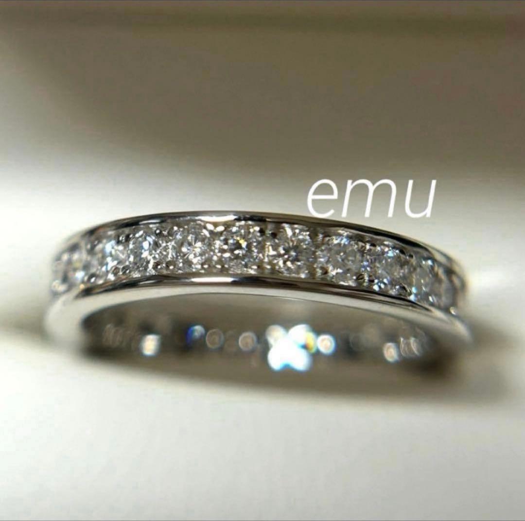 最高級モアサナイト / フルエタニティリング / レール留め