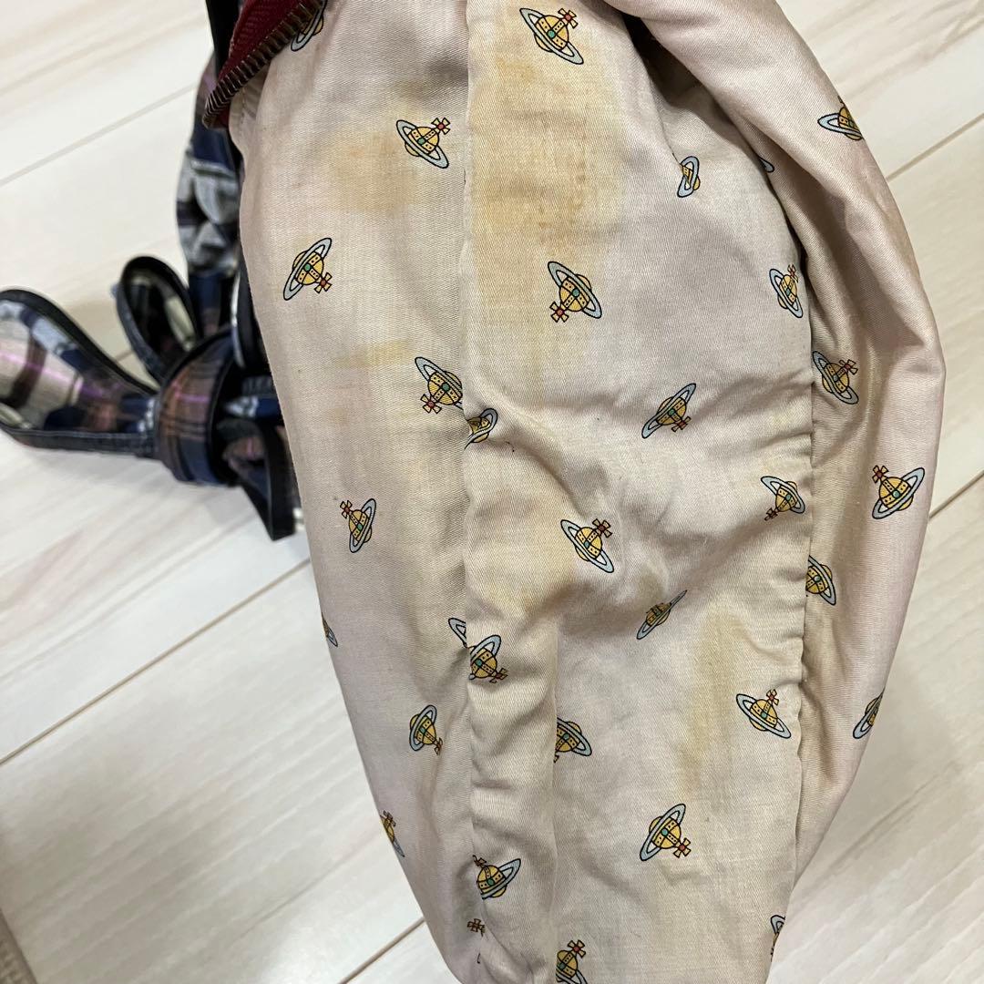 ヴィヴィアンウエストウッド　ショルダーバッグ　オーブ　チェック柄　クロスボディ