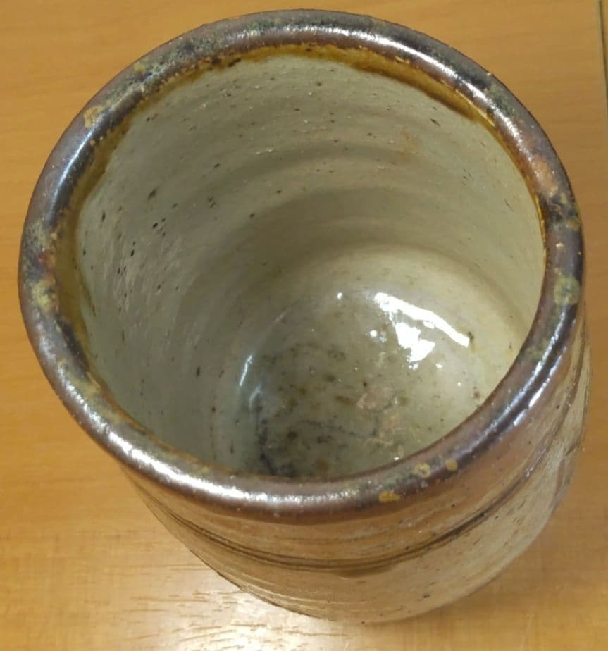 人間国宝 金城次郎 筆筒(魚2匹）栞 共箱 壺屋焼 壷屋焼 やちむん 美品