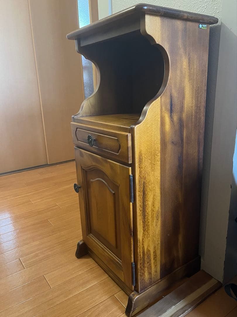 ★カリモク　karimoku コロニアル　電話台　レトロ