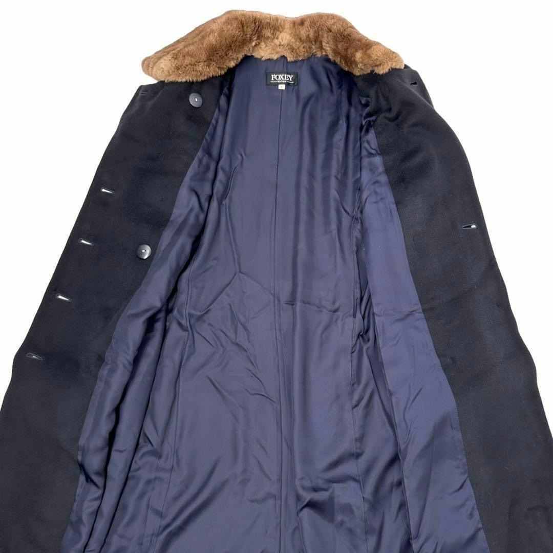 【入手困難】極美品 FOXEY ヌートリアファー カシミヤ チェスターコート