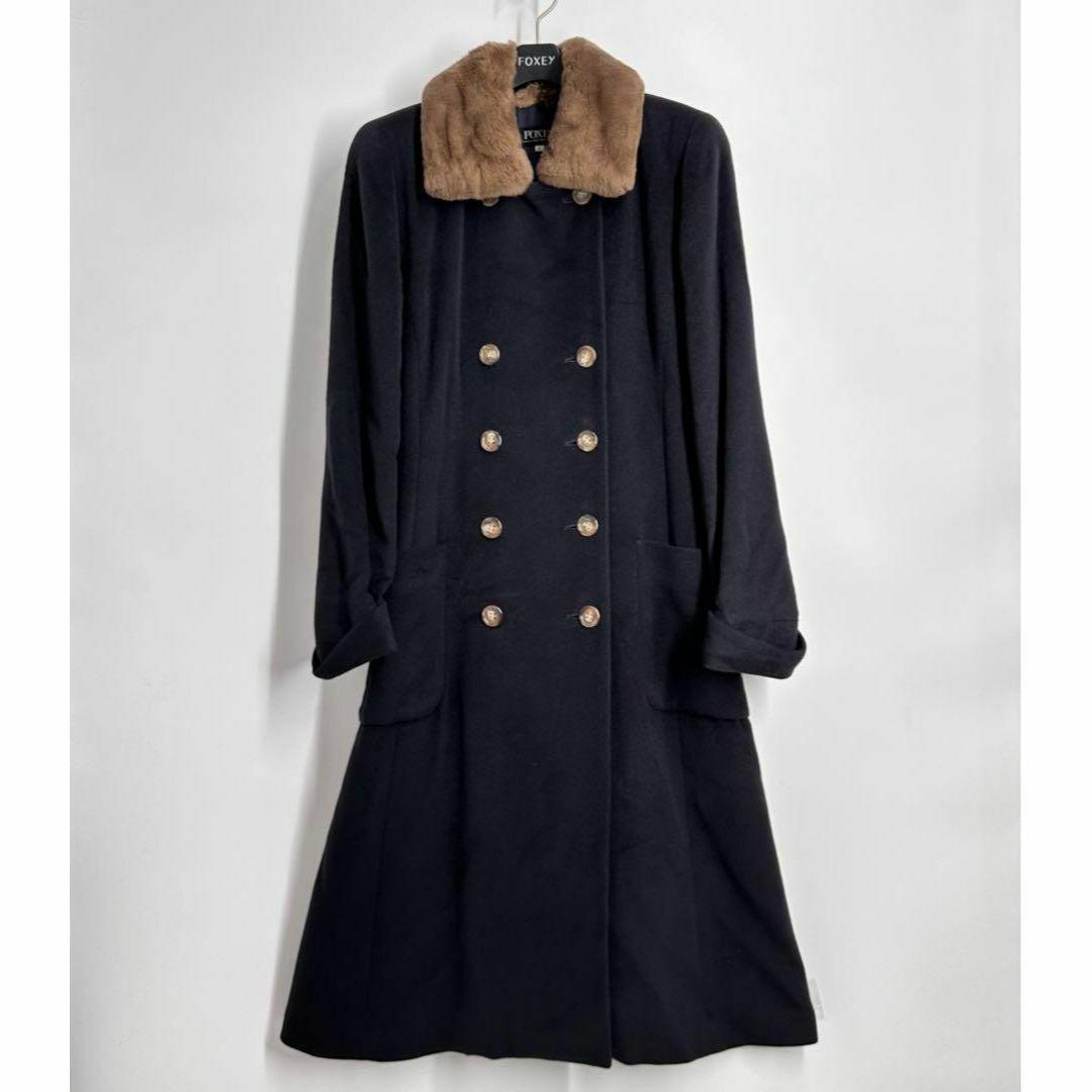 【入手困難】極美品 FOXEY ヌートリアファー カシミヤ チェスターコート