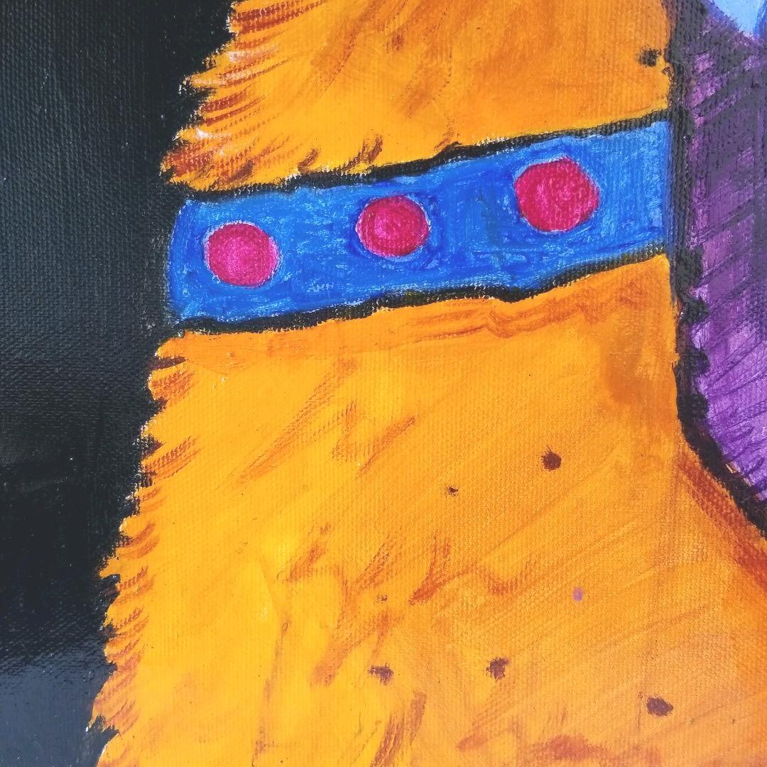 油絵　専用　微笑む優しい犬