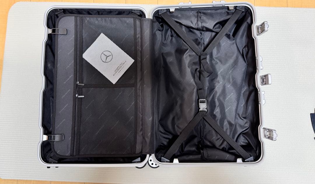 【未使用】非売品　メルセデスベンツ　キャリーケース　シルバー　65L