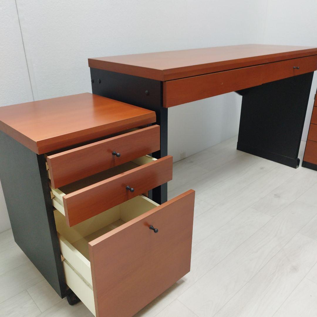 ③チェスト　パソコンデスク システムデスク 棚 チェスト 大型 モダン