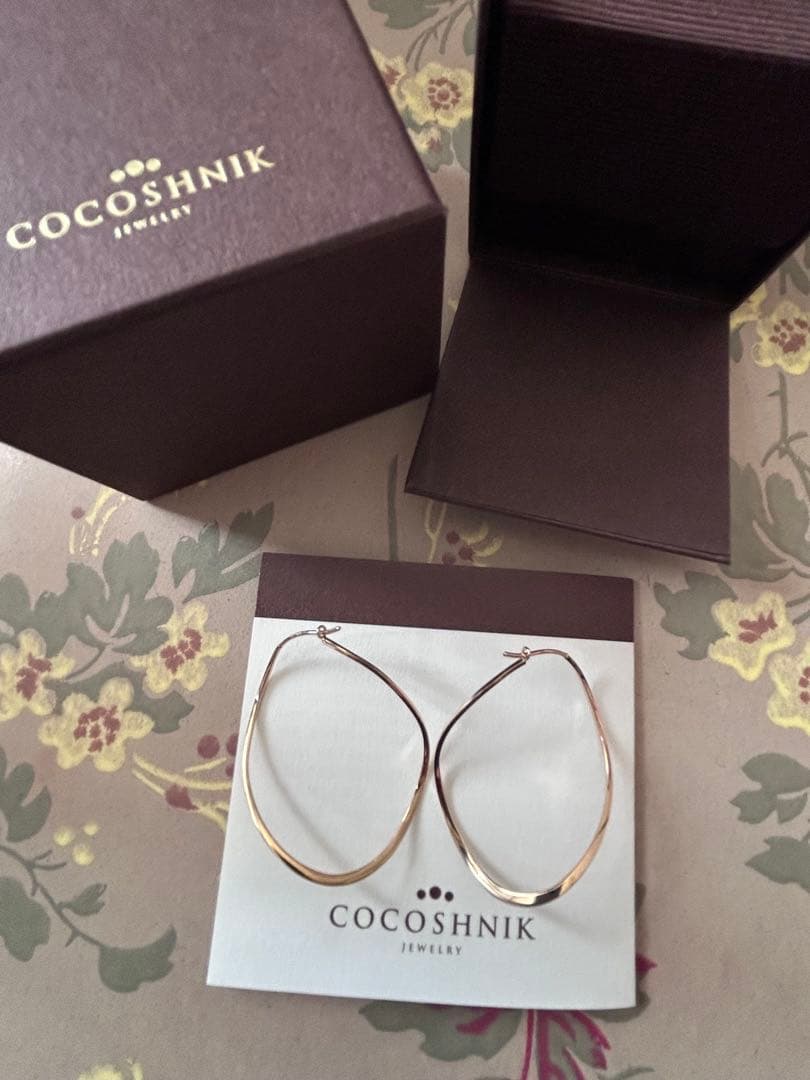COCOSHNIK K10ポリッシュ 変形フープピアスM
