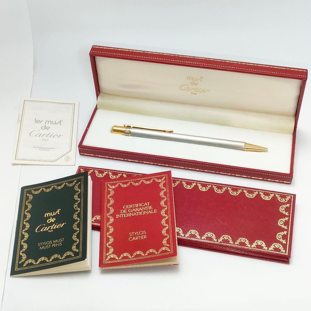 【未使用・良品】Cartier/カルティエ　ボールペン　シルバー ✕ ゴールド