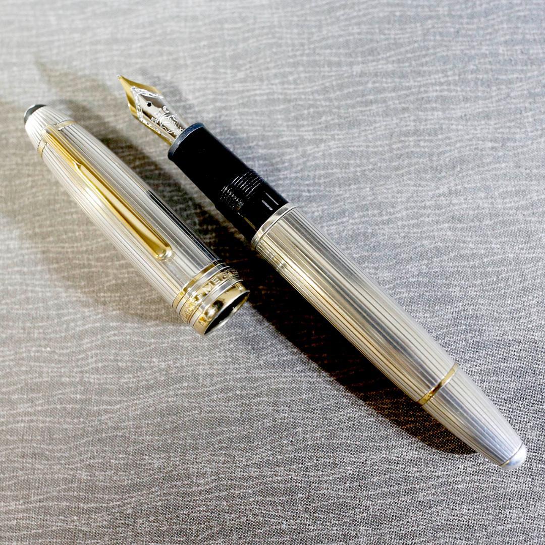 【美品】モンブラン 万年筆 １４６８ ソリテール スターリングシルバー ９２５