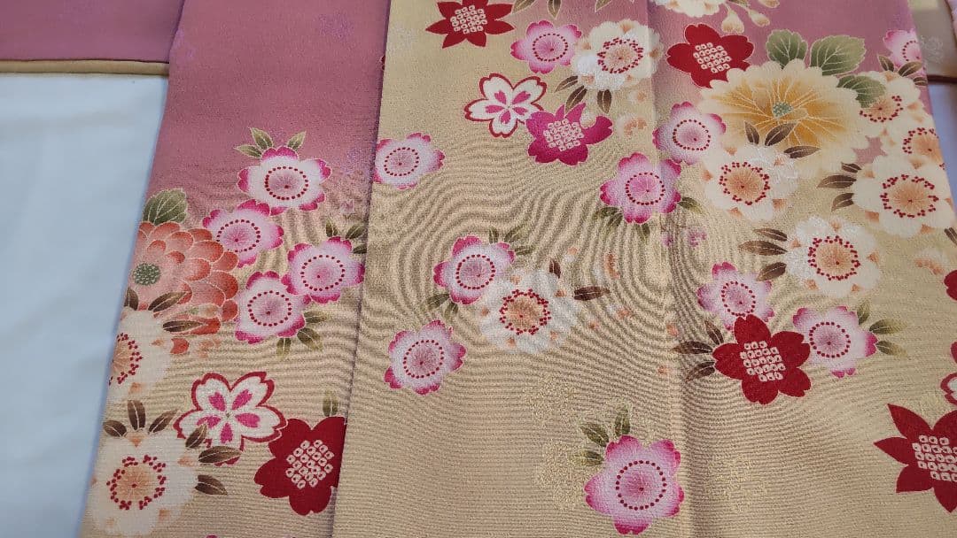 花柄振袖と帯セット