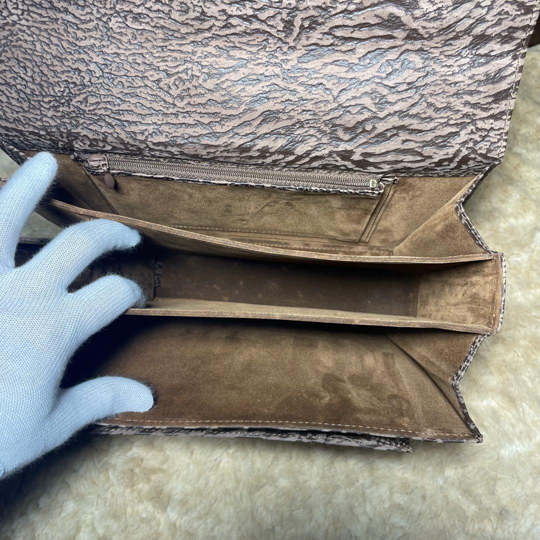 未使用級 【希少】KUDU革 セカンドバッグ amietアミエット製ダイヤル錠