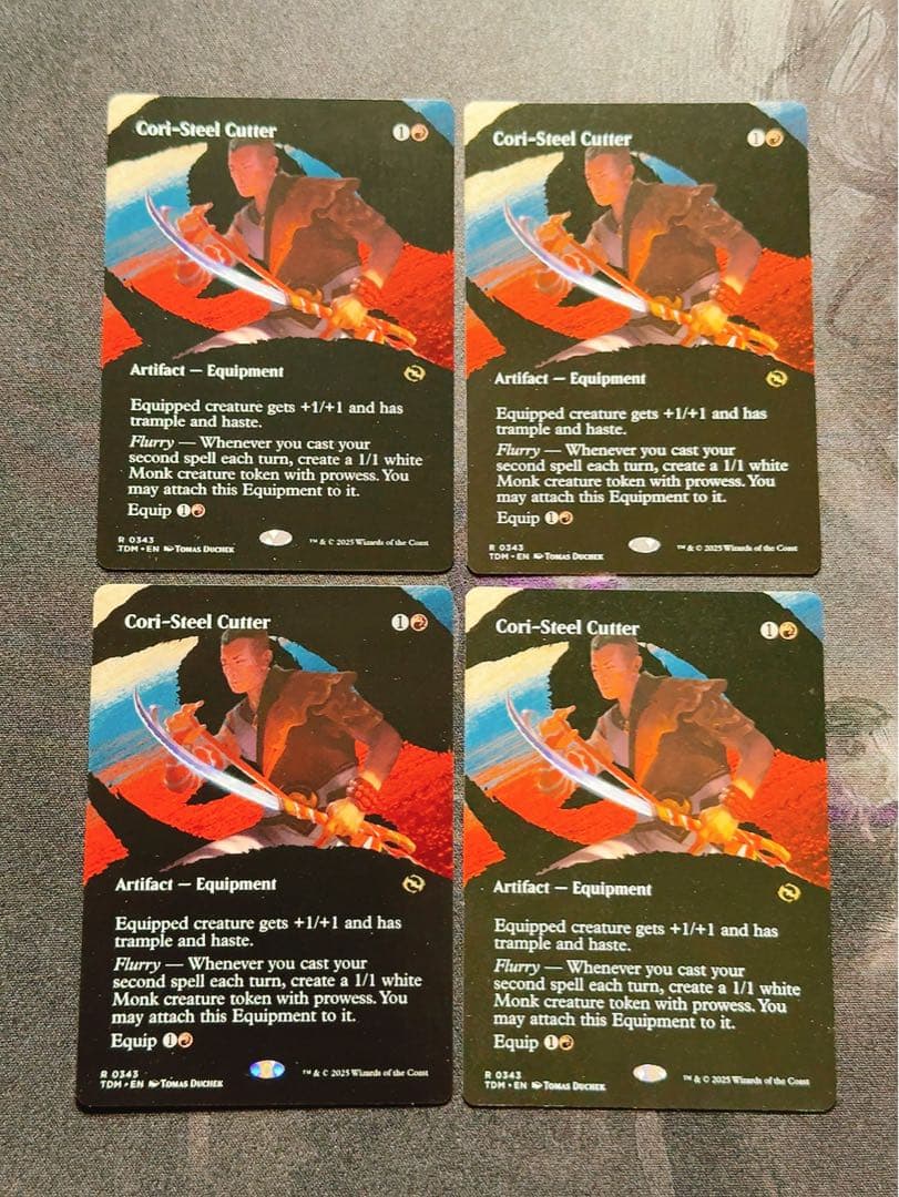 【ショーケース】コーリ鋼の短刀　英語　4枚セット