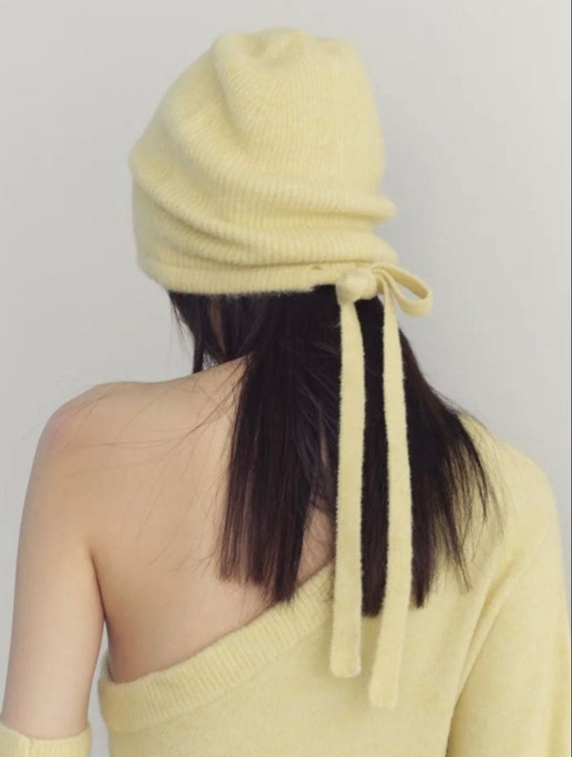 お値下げ rosarymoon ロザリームーン ニットビーニー イエロー