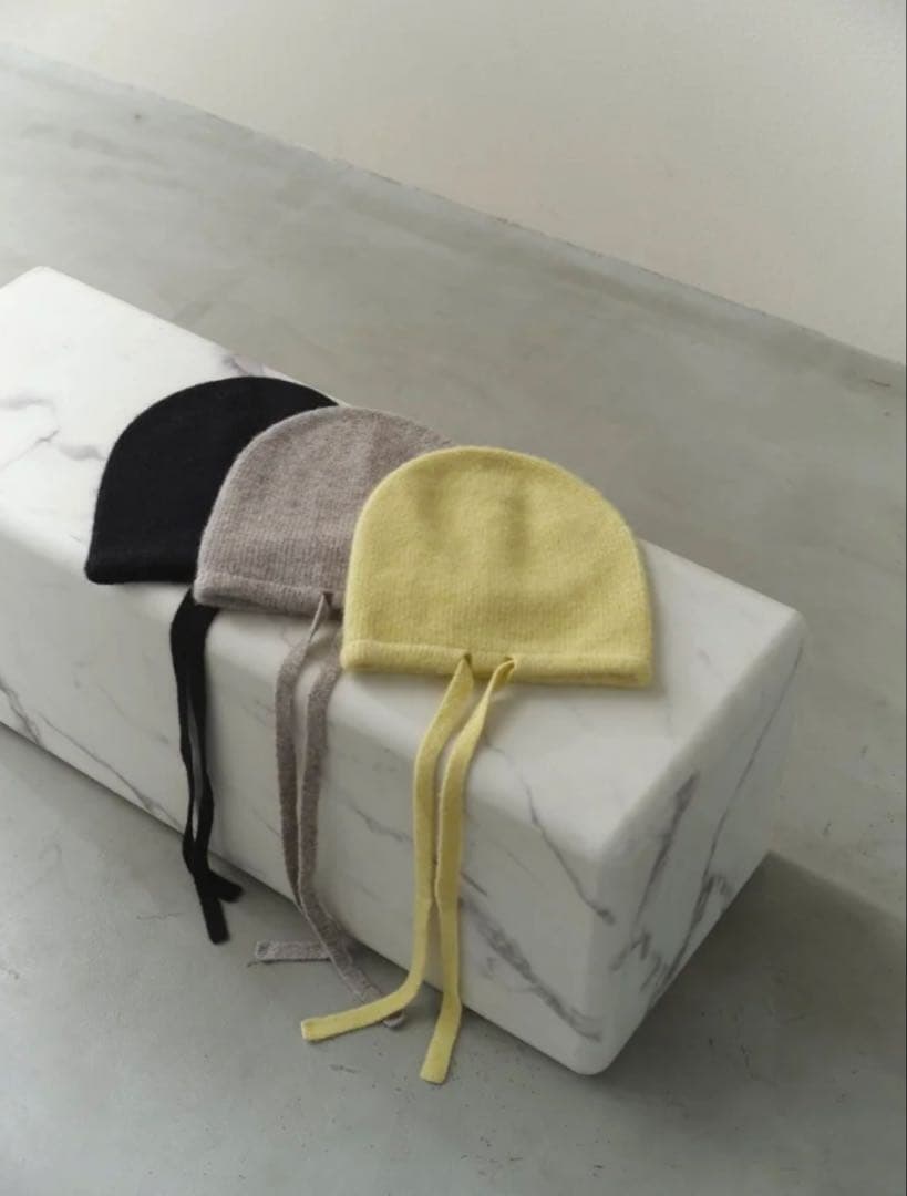 お値下げ rosarymoon ロザリームーン ニットビーニー イエロー